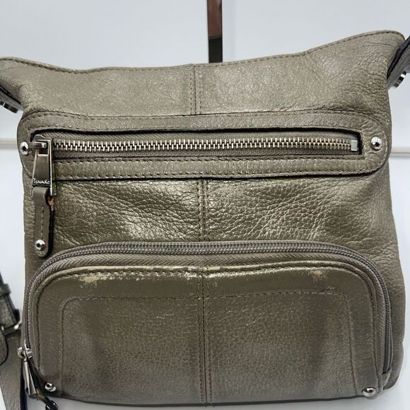 Tignanello Handbags - Tignanello Metallic Three Compartment Crossbody ***SEE PICTURES AND DETAILS